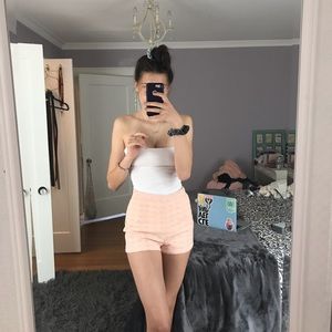 Pink patterned shorts